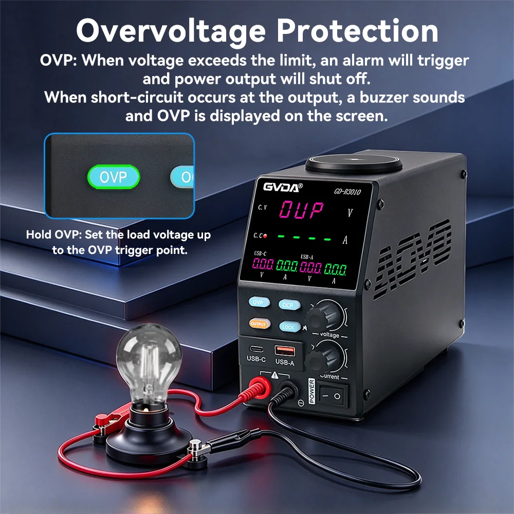 GVDA, alimentation électrique  - High Precision Dc Power Supply 30V 10A avis et prix