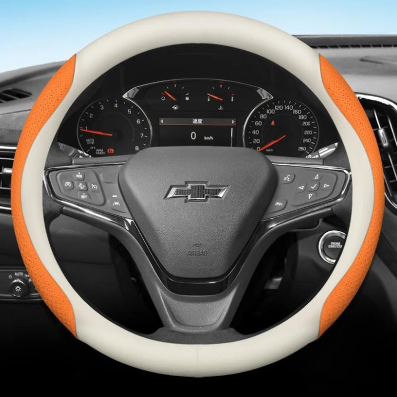 

Кожаный чехол на руль автомобиля для Chevrolet Silverado Equinox Traverse Colorado Montana Spark euv 2023 2024 2025 аксессуары