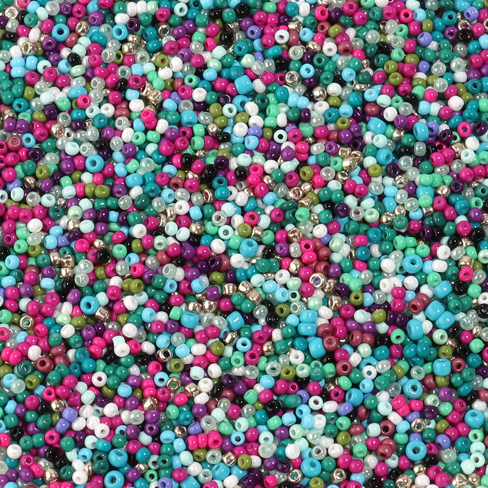 Wholesale 2mm Glass Seed Beads Colored Round Loose Spacer Glass Rice Bead For DIY Handmade Bracelet Necklace Jewelry Accessories