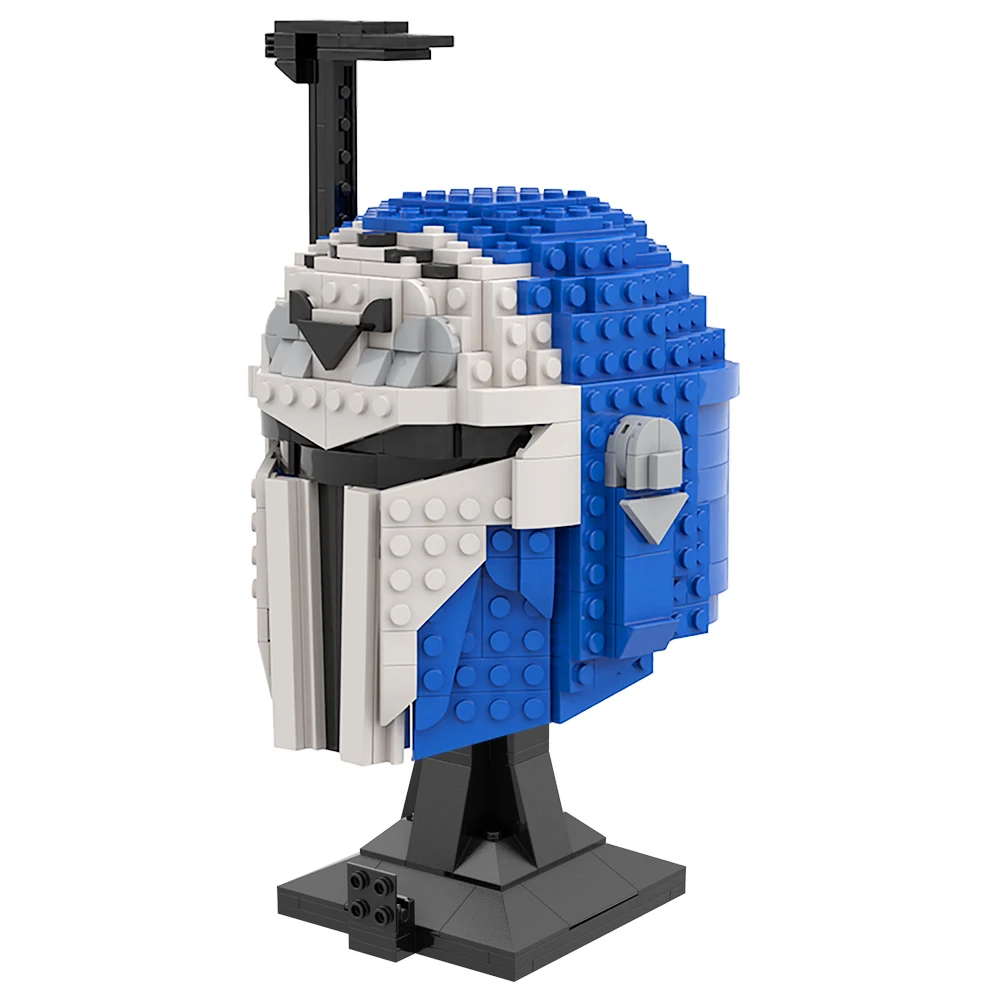 خوذة Bo-Katan Bust MOC لبنات البناء، درع Mand'alor لحرب الفضاء مع كريست، تصميم بومة Nite لمحبي البالغين