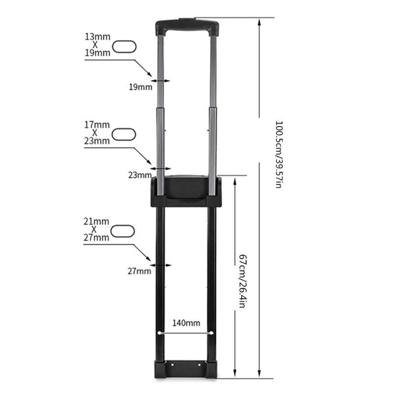 Luggage Telescopic Handle Suitcase Telescopic Handle Spare Part Pull Out Suitcase Handle Luggage Handle Repair Part