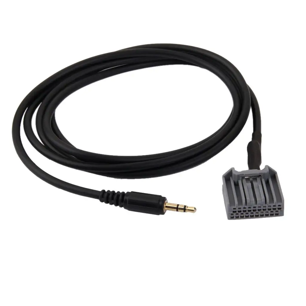 Black 3.5mm Audio Cable Convert Line Auxiliary Input Adapter for Honda Civic CRV Accord Car Radio