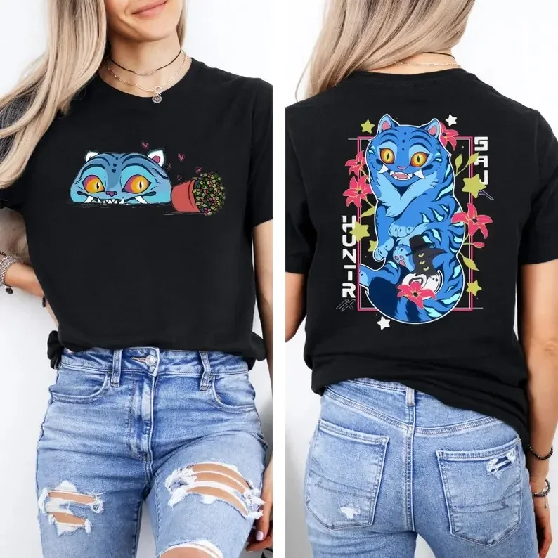

Kpop Demon Hunters Tiger Tiger And Bird Demon Hunter Tiger T-shirt Hunters Tiger Fan Animal Shirt Kpop Movie Fan Gift