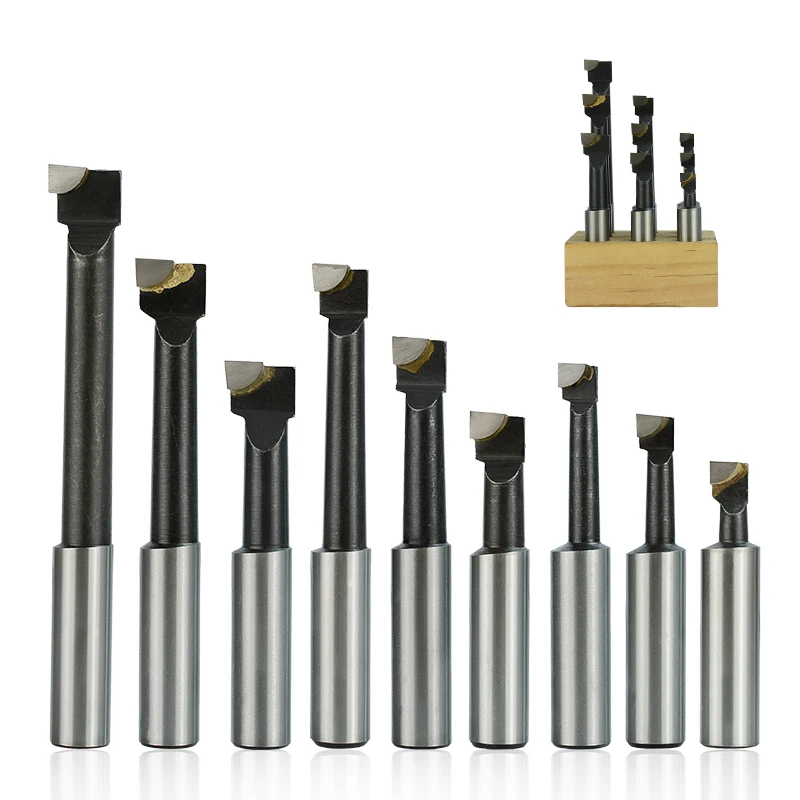 XCAN  F1 Boring Hole Boring Bar Set 9pcs Set Hard Alloy ShankMT3 MT4 R8 BT NT Boring Bar Set 12mm Shank Boring Head