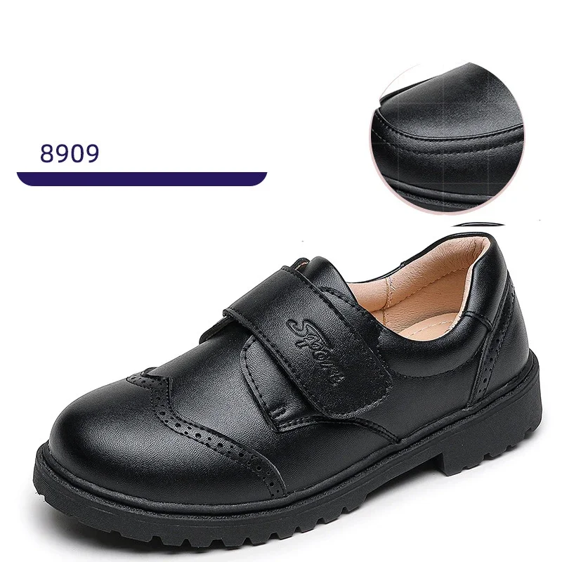 Zapatos de cuero genuino para niños, calzado de vestir de estilo británico, Piano, actuación, boda, Primavera