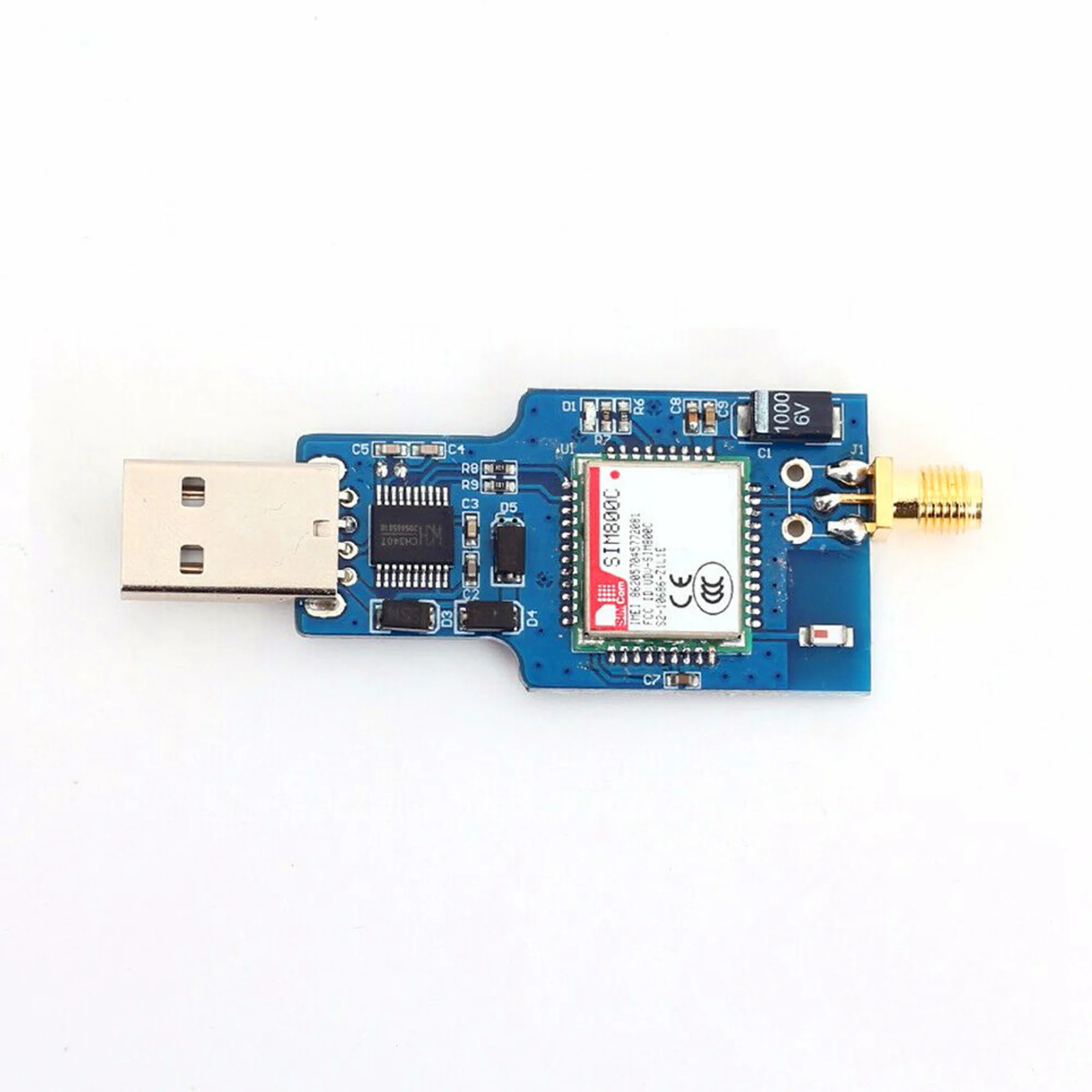 ABRI-2X USB To Gsm Serial Gprs Sim800c Module Bluetooth Computer Control + Antenna