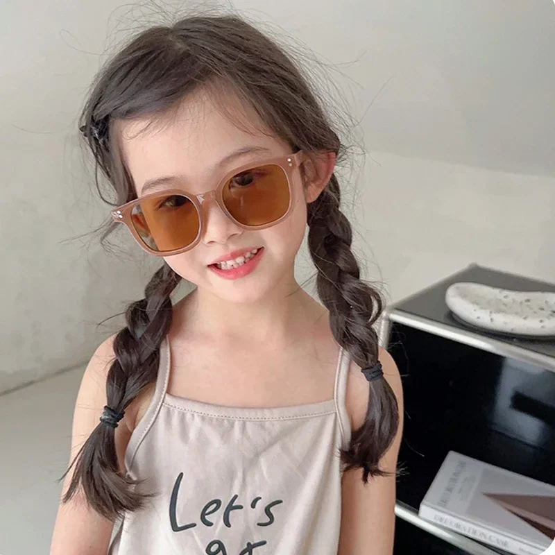 Gafas de sol estilo coreano para niños y niñas, gafas de sol para bebés, protección UV, gafas de sol de verano