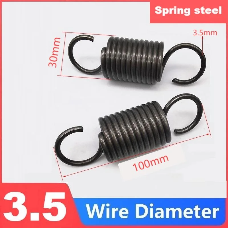 Spring steel single hook spring, Tension spring,Wire Dia 3.5mm,Outer Dia20/25/30mm,Length80/100/120/180/200/220/250/280/300mm.