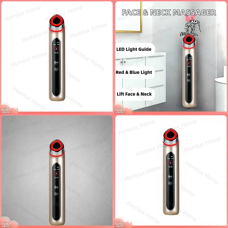 2026 New Korean Beauty Device LED Facial Massager for Eye Nose Lift ABS Skin Tightening Face Roller Anti Aging Wrinkle