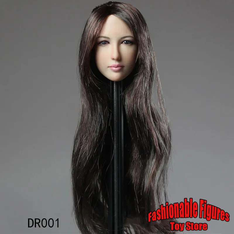 

DREAMER DR001 1/6 Female Soldier Head Sculpt Charming Fairy Lady Head Sculpt Long Hair Head Carved For 12Inch Action Figure Body