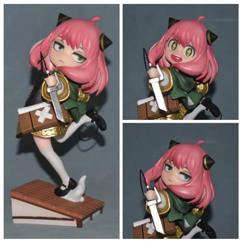 Figura Anya Forger de Spy X Family, Cosplay de Attack On Titan Levi, Face Swap, Modelo Colecionável em PVC, Decoração de Mesa para Fãs de Anime