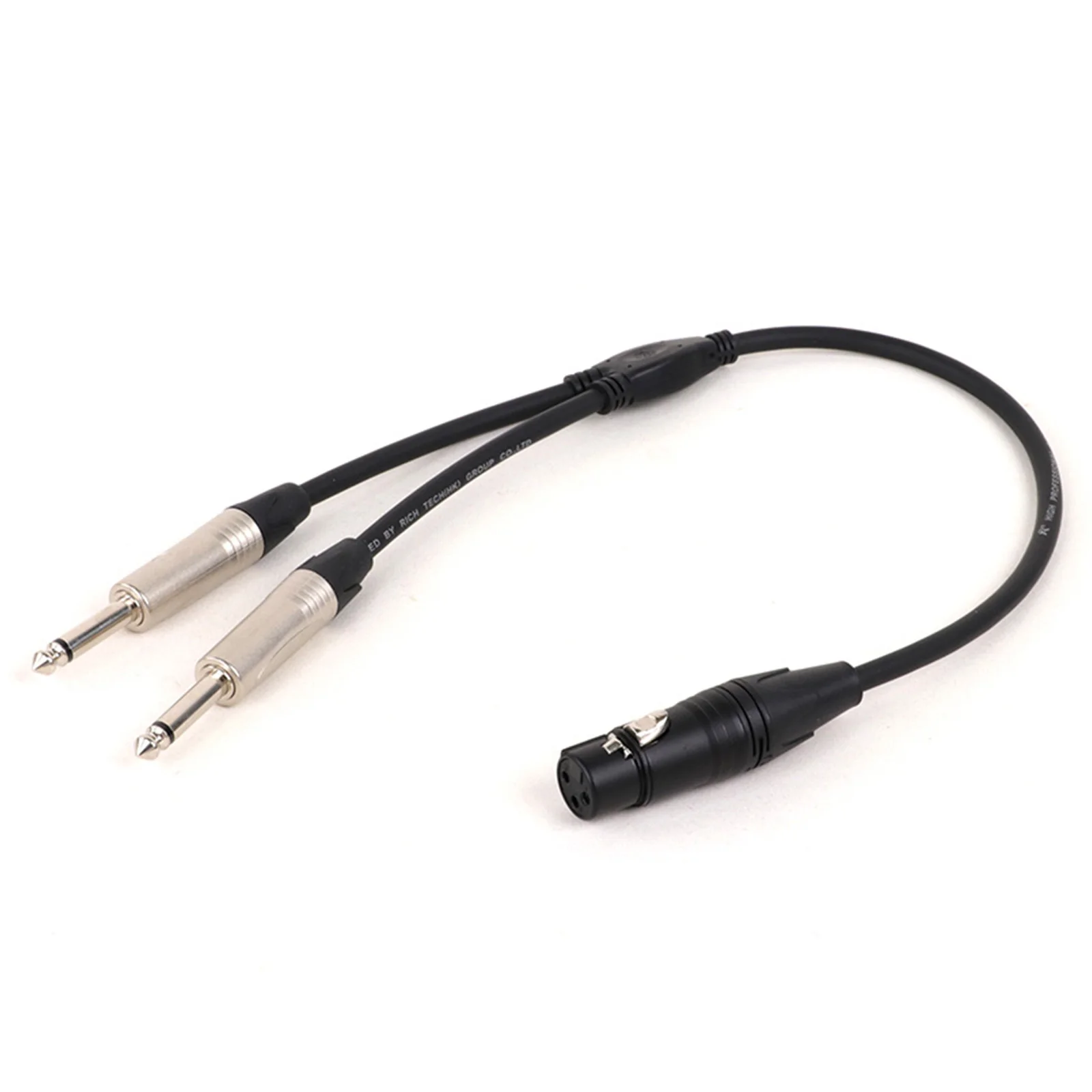 Multi-colored 3Pin XLR Male/Female to Dual 6.35 Mono Mic Patch Cable XLR to Double 6.5 Y Splitter to XLR Audio Adapter Cord