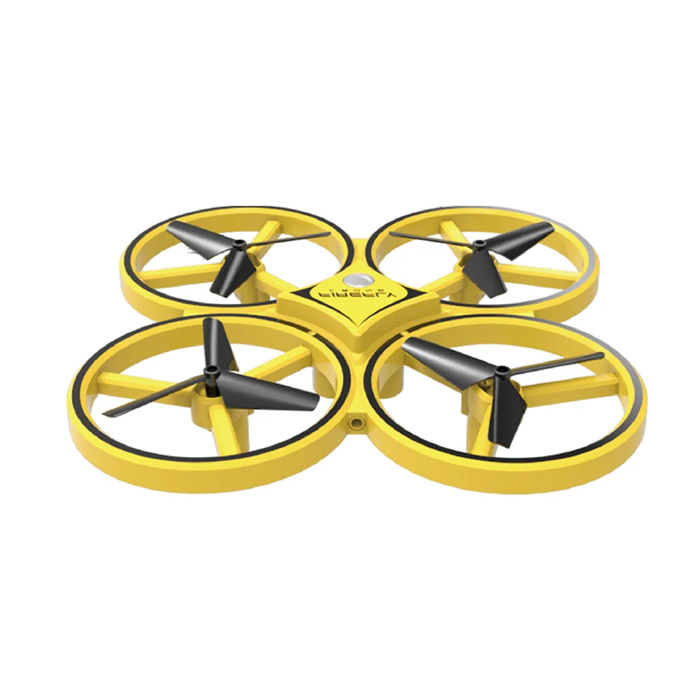 

Hand-Controlled Infrared Induction Drone Rechargeable 360° Rotation Foldable Led Light Indoor Flying For Kids Boys Girls Yellow