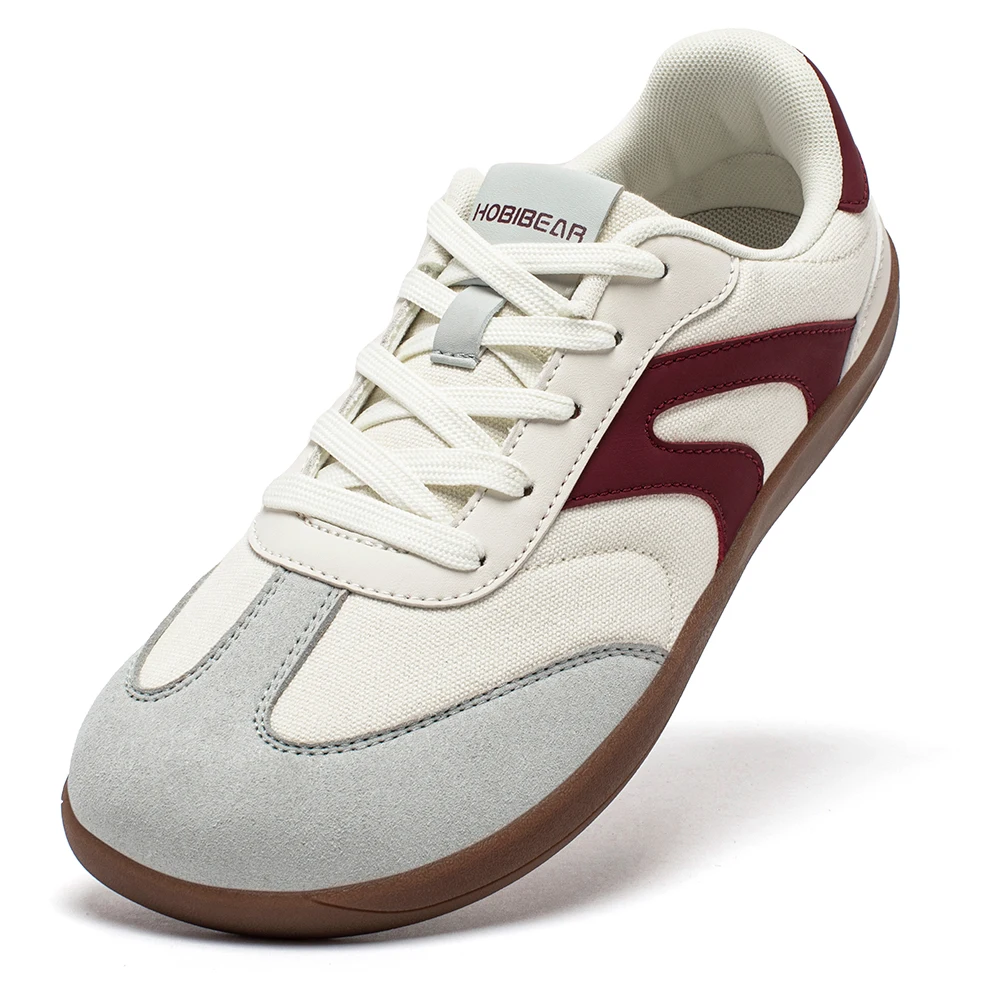 HOBIBEAR Unisex blote voeten sneakers dames heren brede neus minimalistische Zero Drop schoenen antislip veterschoenen casual sneaker