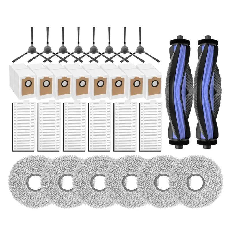 【NEW PRODUCTS TO BE RELEASED IN 2026 】Vacuum Cleaner Replacement Parts Kit- Main Brush, Side Brush, Mop Pads, Filter, Dust Bag F