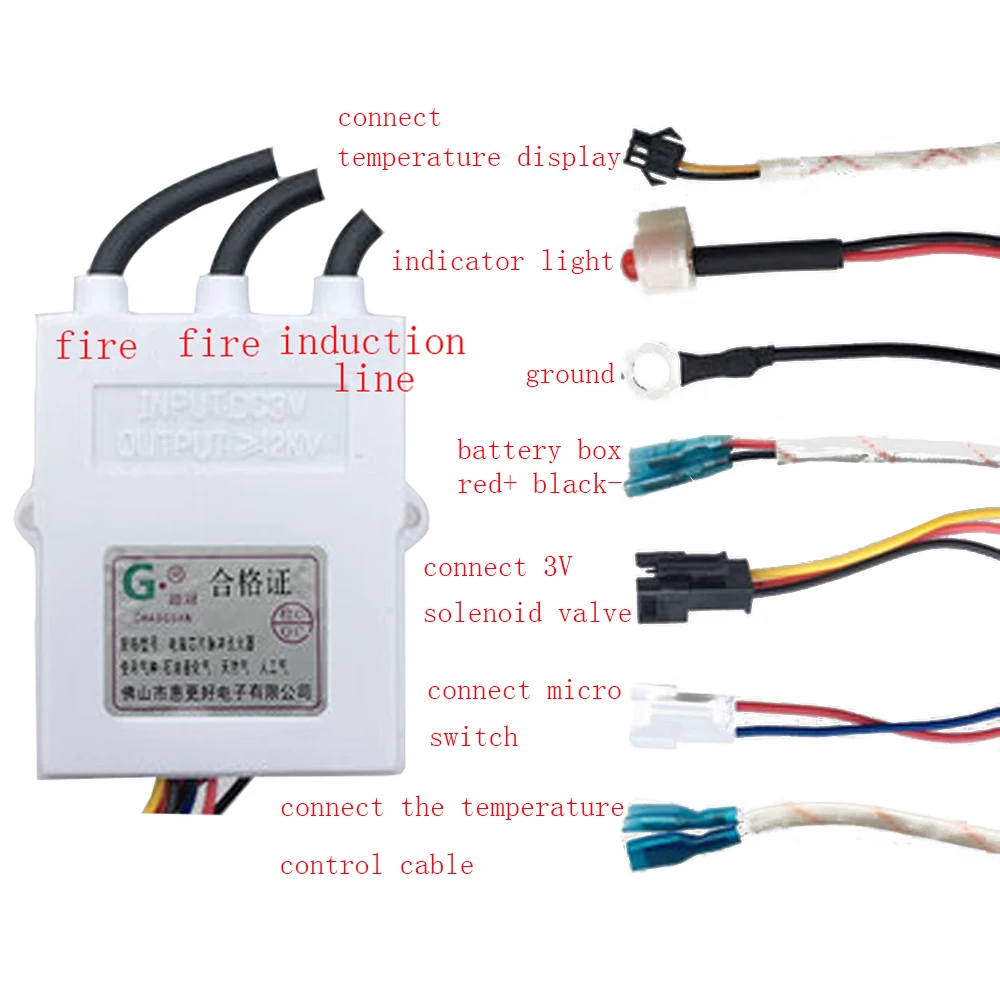 Imagem -05 - Ignição de Ponto de Pulso de Três Fios Controle de Temperatura de Linhas de Aquecedor de Água a Gás Doméstico Controlador de Ignição de Pulso de Ignição Dupla