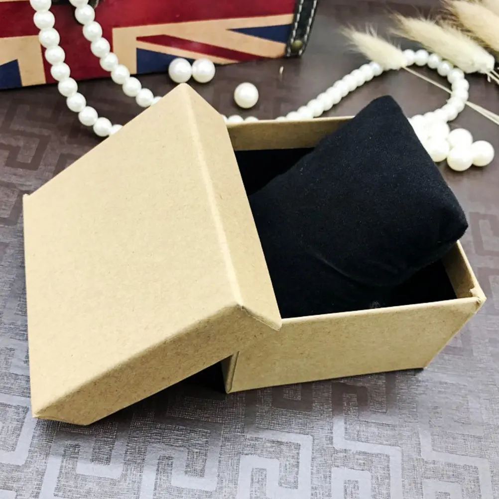 

Набор из 8 коробок для хранения часов из крафт-бумаги: компактные дорожные футляры для наручных часов, органайзеры, подарочные коробки для ювелирных изделий