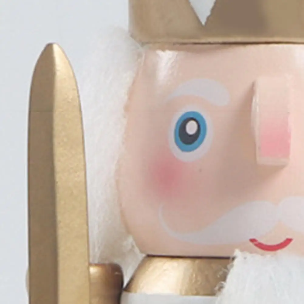 10 "تماثيل كسارة البندق خشبية عيد الميلاد كسارة البندق الجندي زخرفة الدائمة كسارة البندق الشكل الموقد الرف منضدية ديكور #4