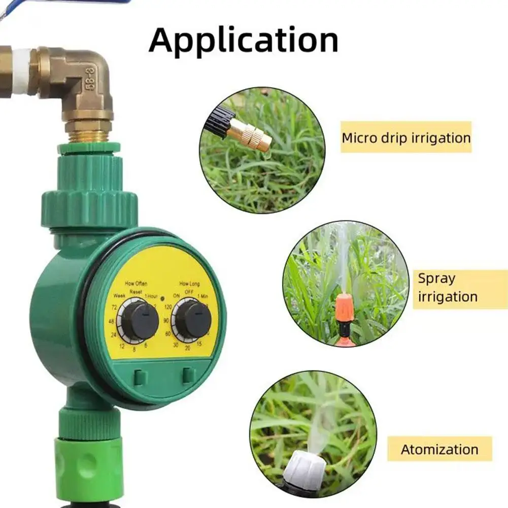 Green Outdoor Smart Irrigate Timer Garden Plastic Electronic Hose Controller Automatic Faucet Water Connecting Watering F1Z7