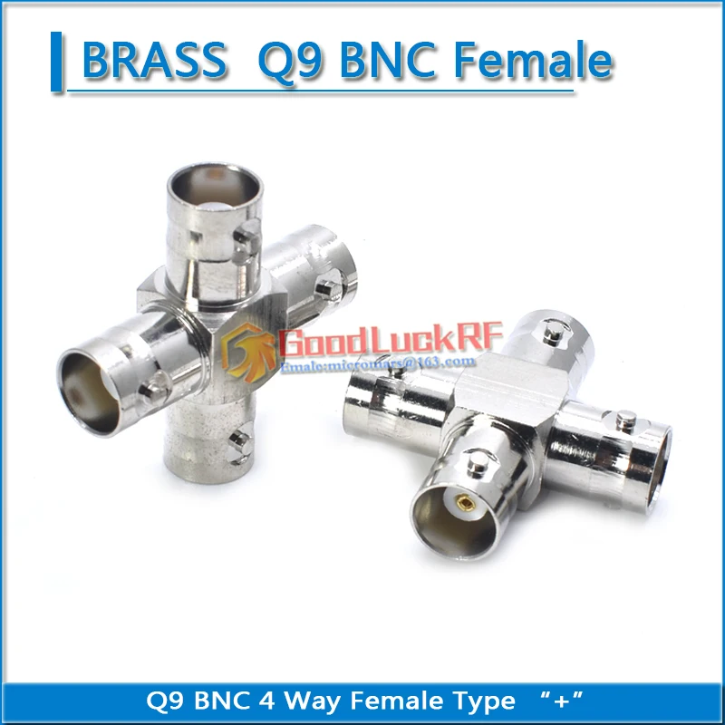 4 Way Splitter Adapter Q9 BNC Female to Triple 3 Way BNC female 4 way  