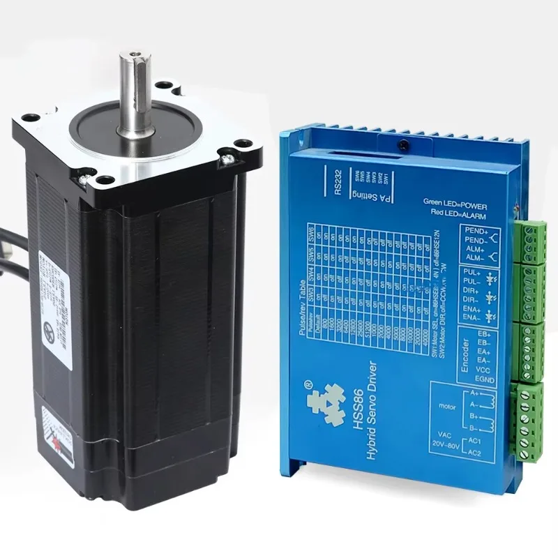 CE RoHS Nema 34 12N.m Closed Loop Stepper Motor Set with HSS86 Stepper Driver for 3D Printing, Automation, CNC Machine