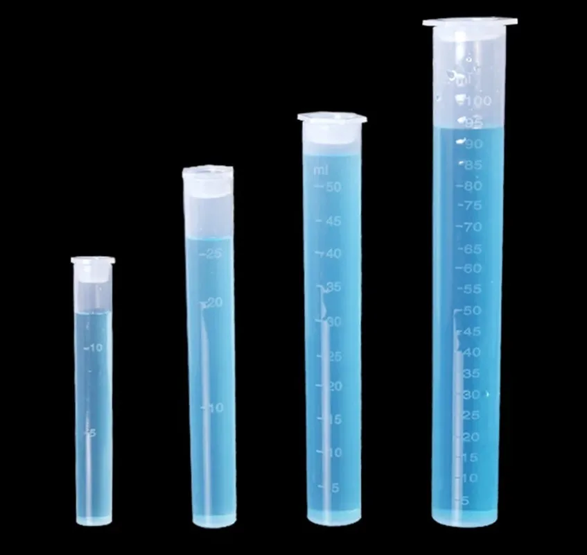 

10/25/50/100 мл 5 шт./лот пластиковая колориметрическая пробирка со шкалой полипропиленовая пластиковая пробирка без бора
