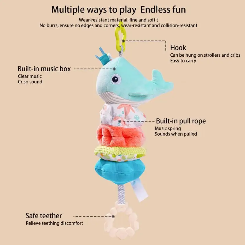 Baby Stroller Rattle Early Development Musical Toy Car Seat Stroller Activity Crib Rattles Teether For 0-12 Months Old Baby Girl