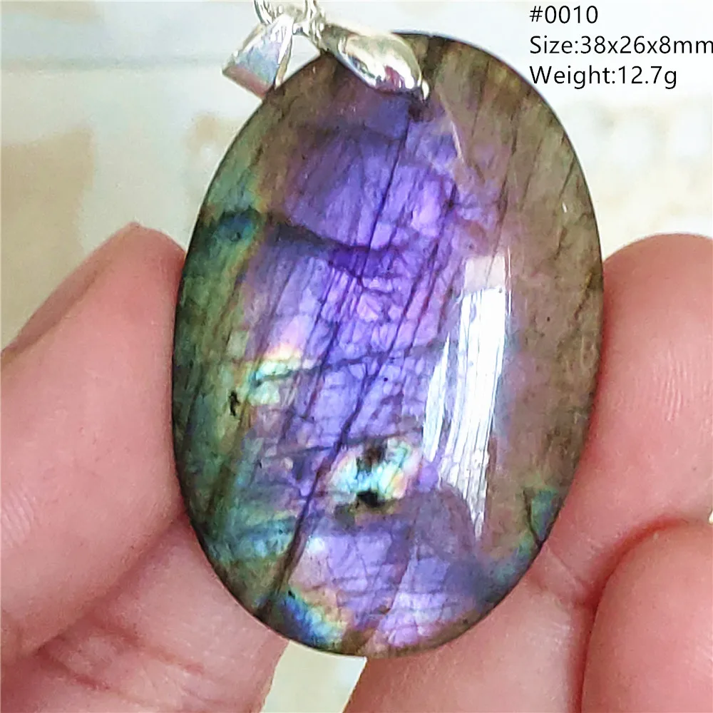 Natural Blue Light Labradorite Pendant Labradorite Gemstone Necklace Women Men Jewelry AAAAAA