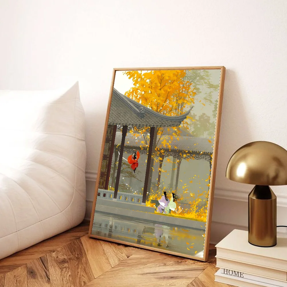 1 قطعة منعش الخريف الطقس المشارك HD الملصقات غرفة المنزل مقهى ديكور الفن طلاء جدران الصورة