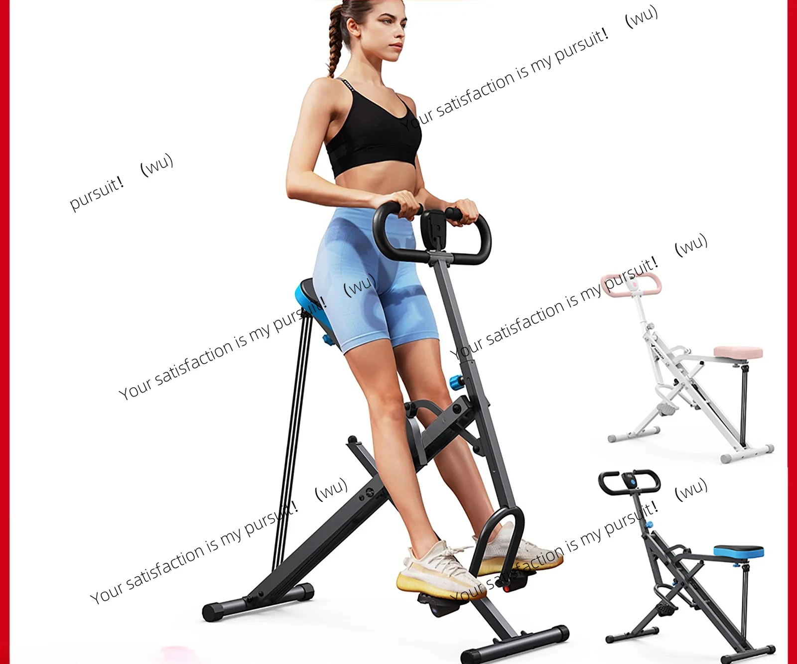 Squat Machine 2in1 Squat Rowing Machine Easy Setup Foldable Exercise Equipment Glute Trainer Machine Glutes Leg Home Fit