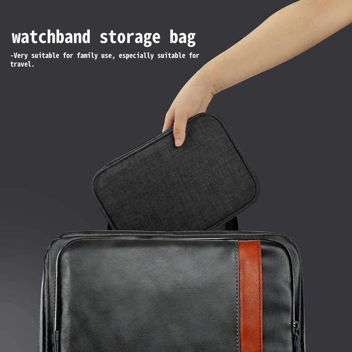 

Watch High grade Nylon Strap Storage Bag for Travel Large Capacity Anti scratch Dirt Resistant Durable Watch Accessories