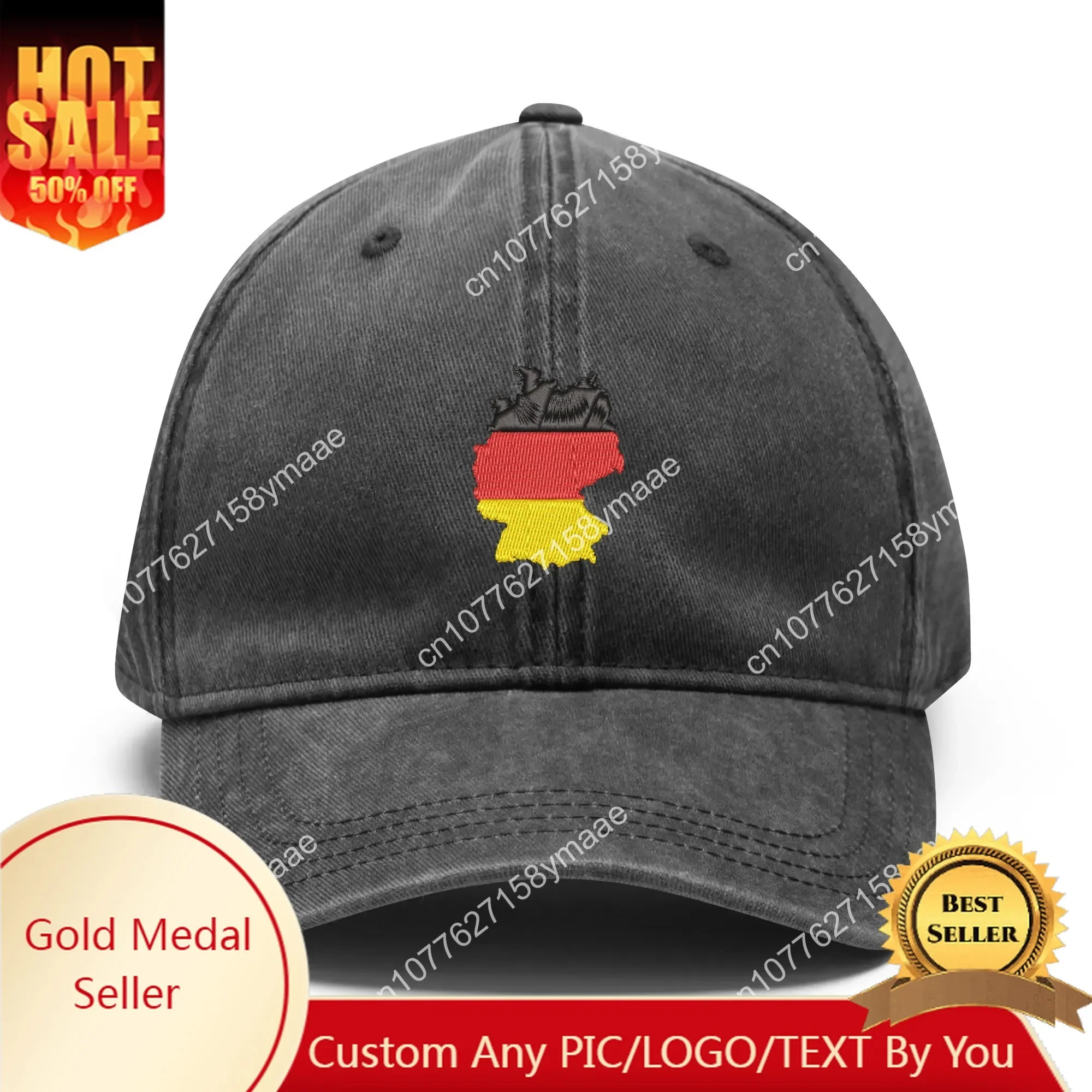 

Germany Flag Embroidery Hats Mens Womens Sports Baseball Hat Hip Hop Customized Made Caps Personalized Text Cowboy Trucker Cap