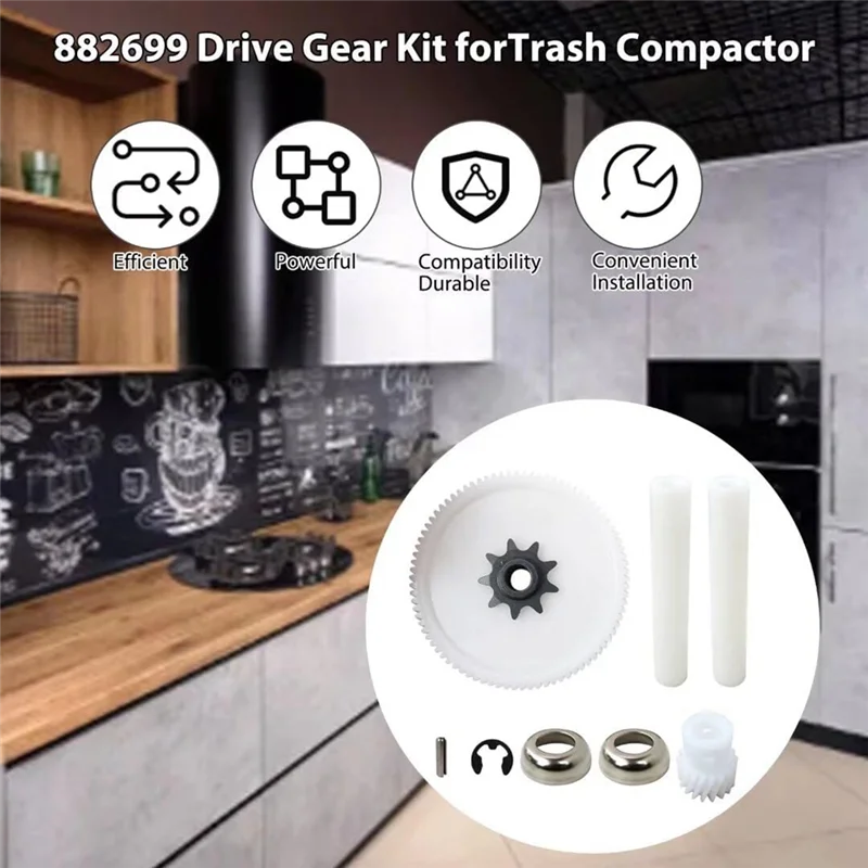 

Y67A-882699 Drive Gear Kit, Trash Compactor Drive Gear Kit Compatible With For Whirlpool Trash Compactor