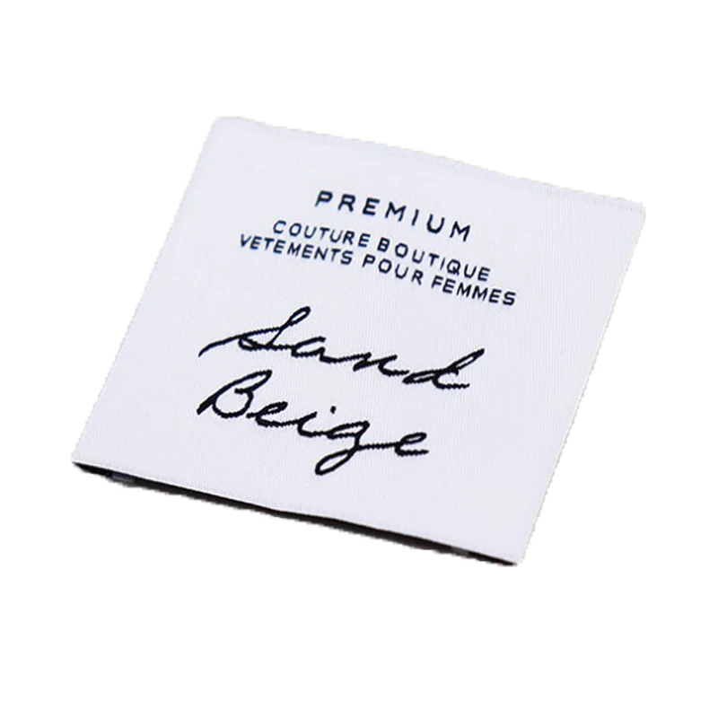 ป้ายปกเสื้อผ้าแบบกําหนดเอง, ป้ายผ้าปักซักได้, ป้ายทอสําหรับเสื้อผ้า