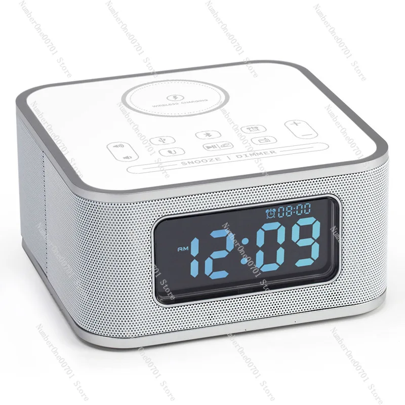 2024 Wireless Charging BT Speaker With Alarm Clock and Radio D2 Qi