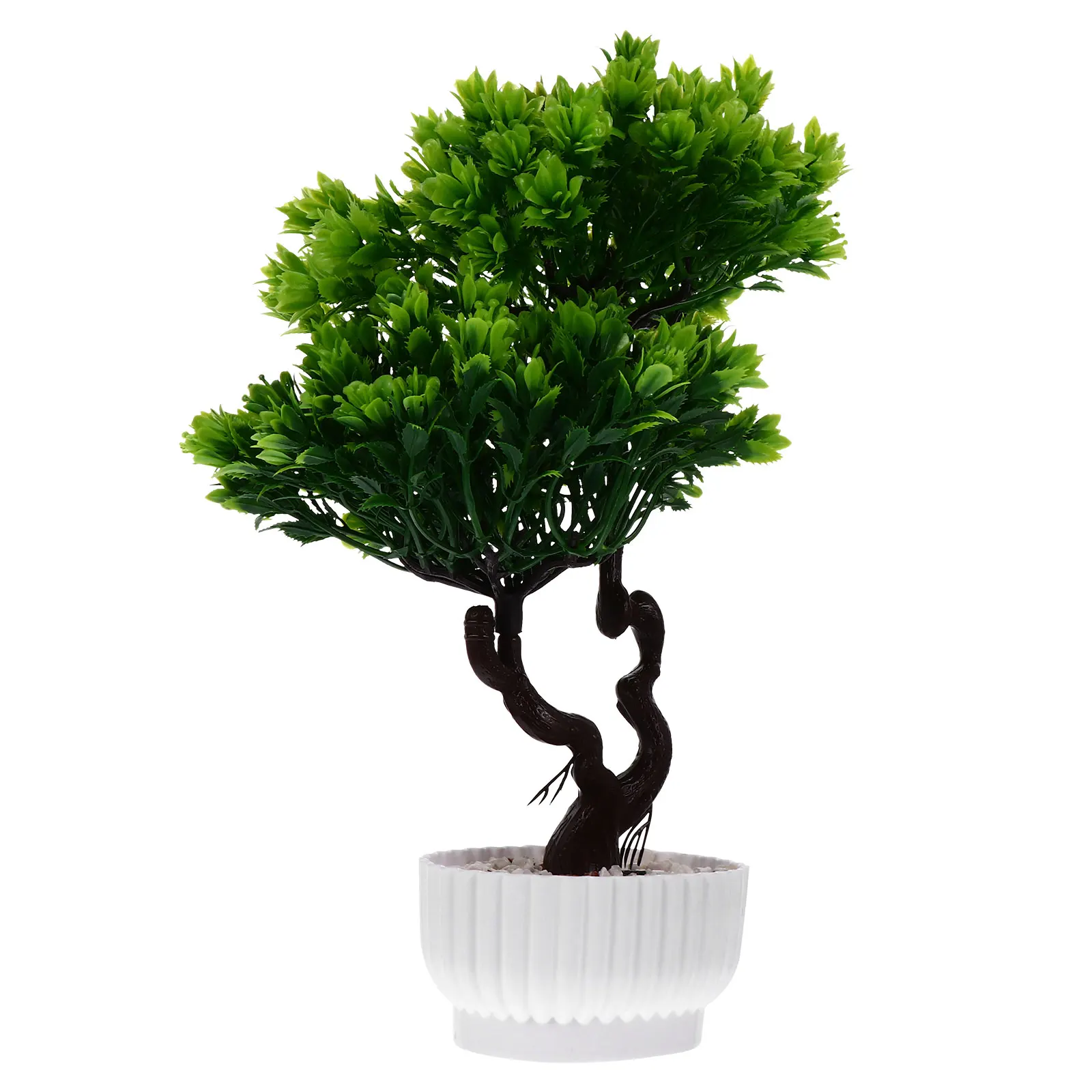 

Artificial Welcome Pine Simulation Bonsai Ornament Fake Potted Plant Home Hotel Club Villa Restaurant Realistic Faux Tree