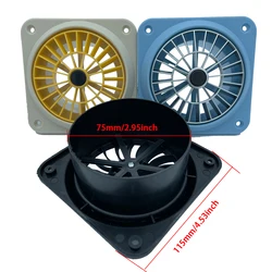60/75/90mm Diesel Heater Conditioner Duct Warm Air Vent Outlet with Fan Black for Webasto for Eberspacher Car Truck Camper VAN