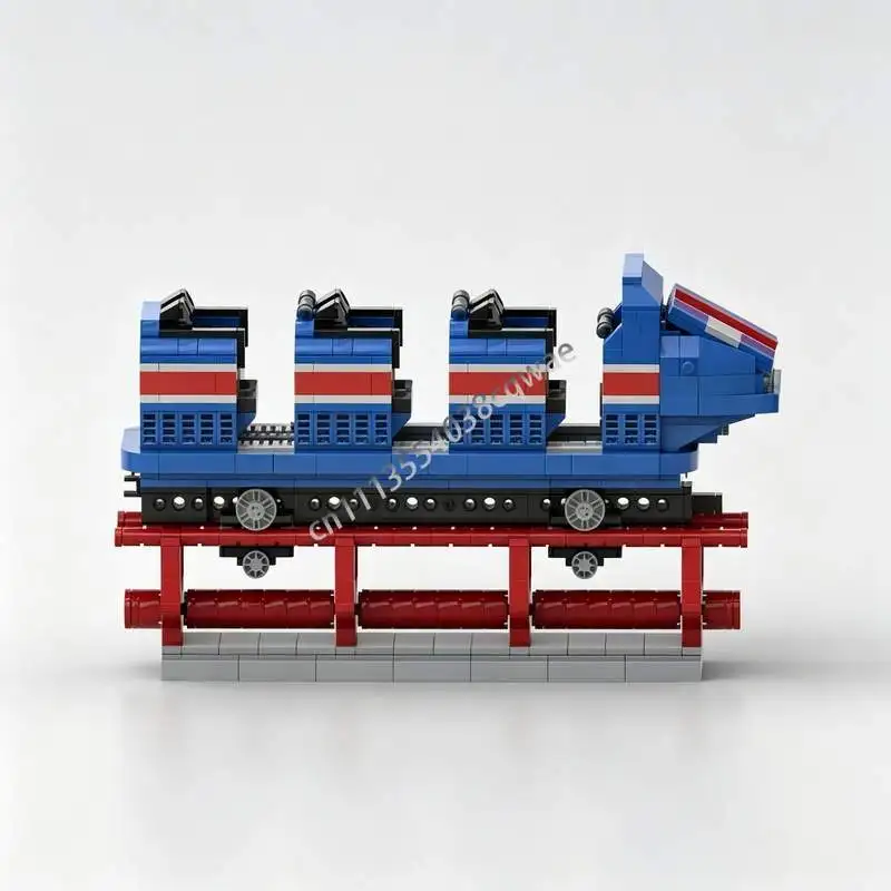 1162PCS The Big One Roller Coaster Amusement Park Model DIY Custom Puzzle Building Blocks Creative Assembly Educational Toy Gift