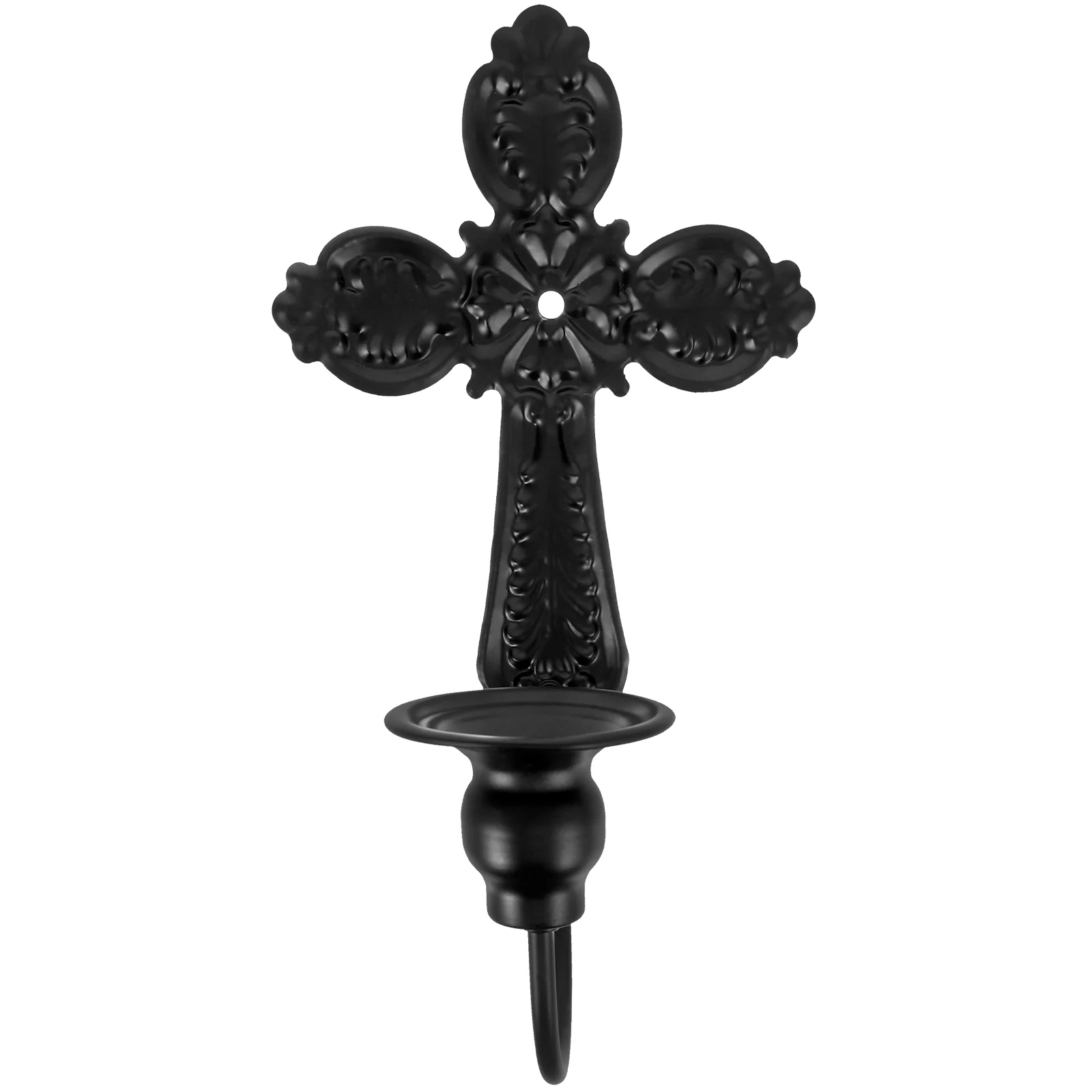 

Cross Candlestick Wall Holder Sconces Mounted Tealight Fashionable Automatic Decor