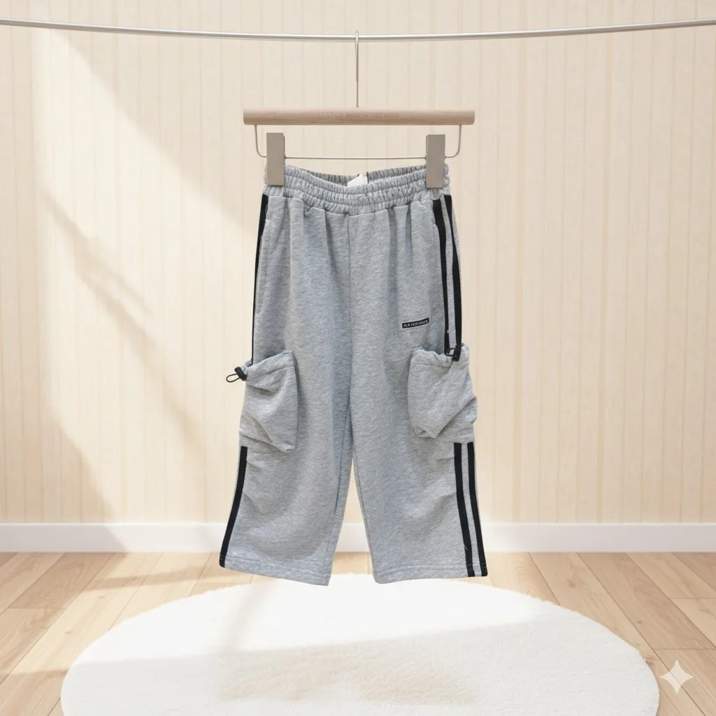 

Детские свободные спортивные штаны SeasonSea, брюки с эластичной резинкой на талии, удобные широкие брюки с большими карманами, повседневная одежда для маленьких мальчиков и девочек