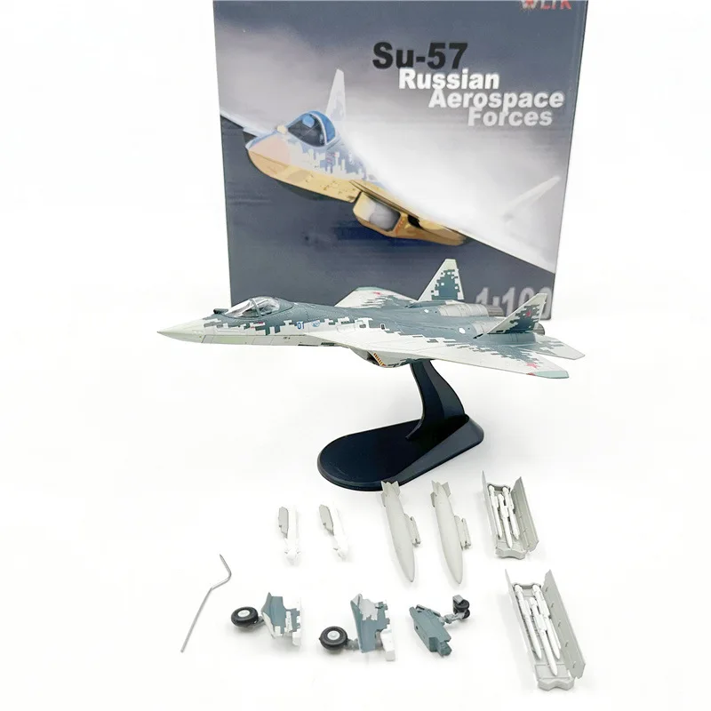 Su57 Stealth Fighter 1/100 Scale Russian 01 In Service Static Aircraft Model Desktop Display Ornament For Military Collectors