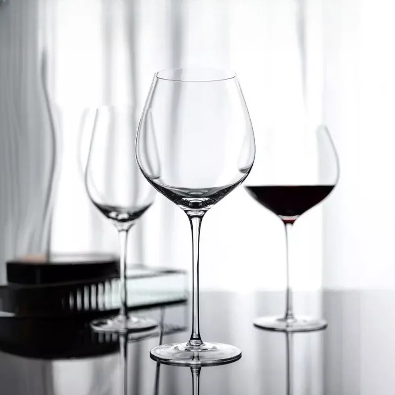 

Handmade crystal goblet wine glass Home goods wine glass Burgundy wine glass