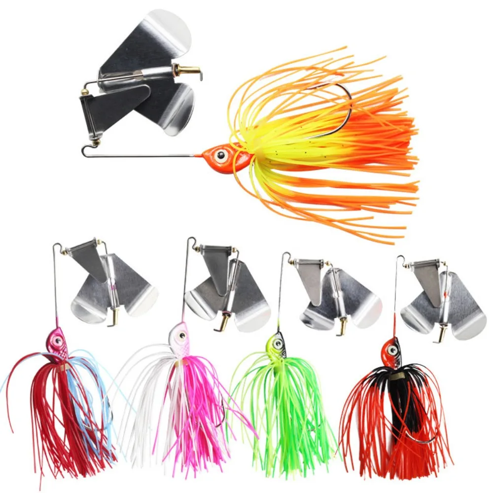 

chatter Beard fishing lure 2023 14.7G Walleye Buzzbait Silicone Skirt Flap spinner bait Sea fishing