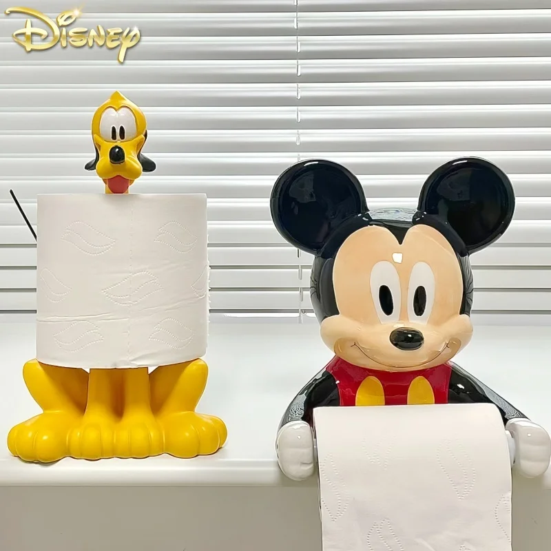 

Disney Mickey Hot Mouse Creative Toilet Bathroom Shelf Cartoon Perforation-free Toilet Paper Wall-mounted Paper Roller Ceramic