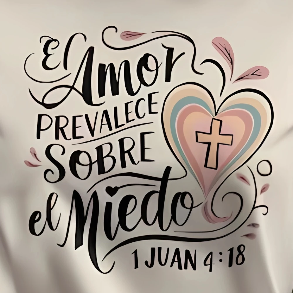 Spanish Bible Verse - Frases religiosas T-Shirt pattern High quality cotton kawaii clothes clothes for women  tops