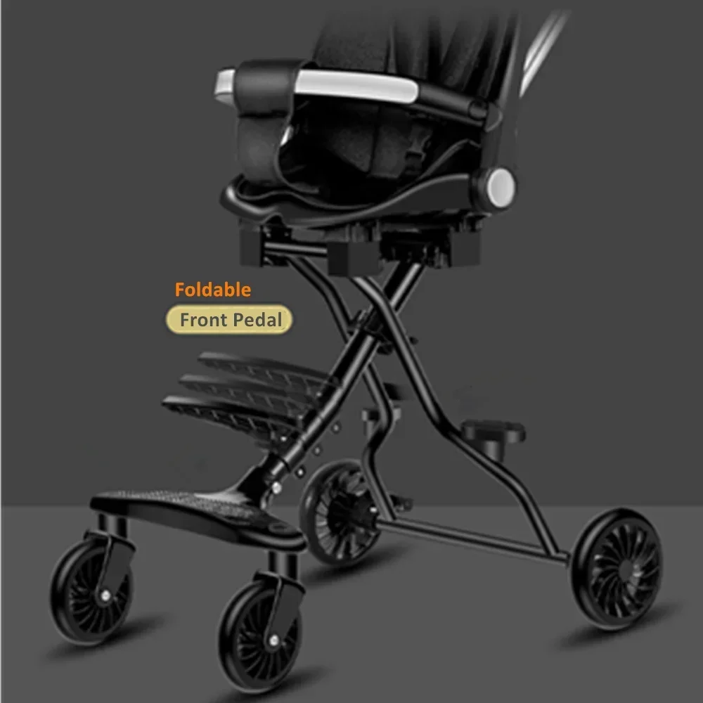 مسند قدم لعربة الأطفال العالمية - ملحق كرسي يدفع باليدين سهل الارتداء مناسب لدراجة ثلاثية العجلات وعروس راكب أخرى بتصميم مقاس كبير #4