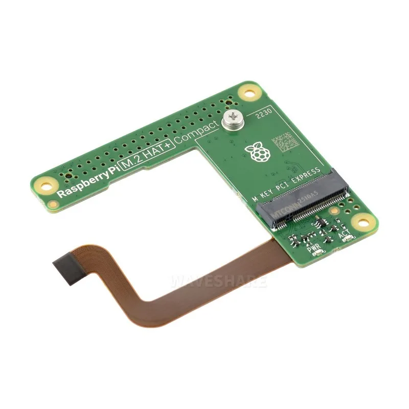 Raspberry Pi M.2 HAT+ รุ่นมาตรฐาน ออกแบบมาสำหรับ Raspberry Pi 5 รองรับโปรโตคอล NVMe M.2 Solid State