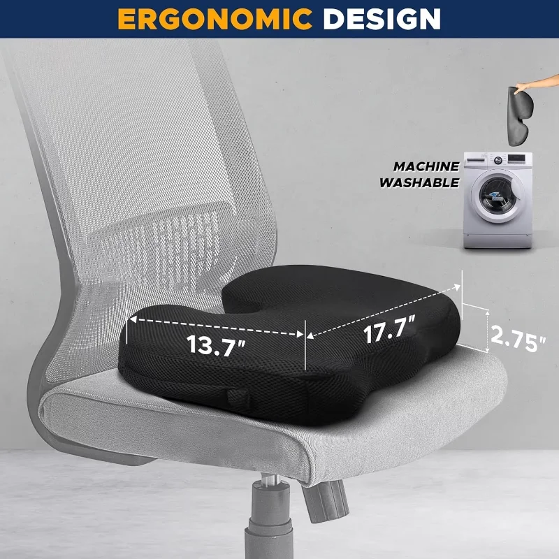 Gel Orthopedic Memory Cushion Foam U Coccyx Travel Seat Massage Car Office Chair Protect Healthy Sitting Breathable Pillows