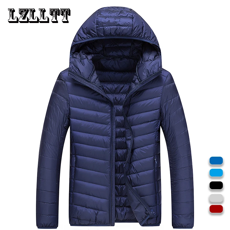 Chaqueta de plumón para hombre, Parkas cálidas e impermeables, a prueba de viento, para todas las estaciones, otoño e invierno, 90%