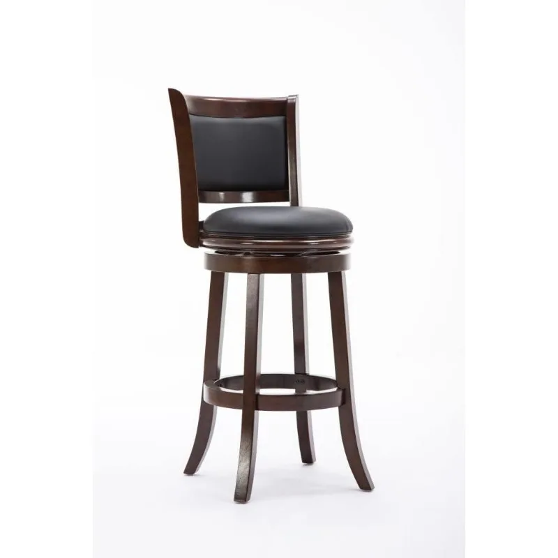 Augusta Bar Height Swivel Stool, 29-Inch, Cappuccino, 2-Pack